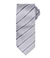 PR783 Premier Waffle Stripe Tie Silver / Dark Grey colour image